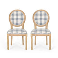 Set of 2 Phinnaeus French Country Fabric Dining Chairs by Christopher Knight Home