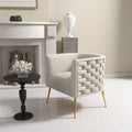 Set of 2 SEYNAR Mid-Century Modern Velvet Round Accent Chairs for Living Room