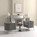 Set of 2 SEYNAR Mid-Century Modern Velvet Round Accent Chairs for Living Room