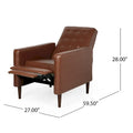 Set of 2 Mervynn Mid-Century Button-Tufted Recliners by Christopher Knight Home