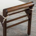 Christopher Knight Home Nelson Rustic Acacia Wood Bench with Cushion