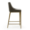 Modrest Fairview Modern Grey and Brass Counter Stool