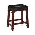 Linon Willamette 24.98-inch Backless Counter Stool in Faux Leather