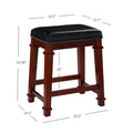 Linon Willamette 24.98-inch Backless Counter Stool in Faux Leather