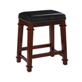 Linon Willamette 24.98-inch Backless Counter Stool in Faux Leather