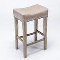 29-Inch Backless Faux Leather Bar Stools for Kitchen Counter - Farmhouse Style Island Chairs