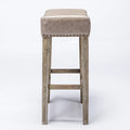 29-Inch Backless Faux Leather Bar Stools for Kitchen Counter - Farmhouse Style Island Chairs