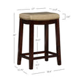 Linon Willamette Backless Saddle-Seat Counter Stool