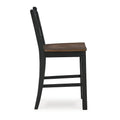 Signature Design by Ashley Valebeck Black and Brown Counter Height Barstool - Dimensions: 20W x 22D x 39H
