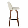 Set of 2 Carson Carrington Vallberga 30-Inch Fixed-Height Bar Stools with Walnut Wood Base