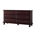 Palace Imports Traditional Kyle 6-Drawer Dresser in 100% Solid Wood with Optional Mirror