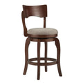Lyla 24-Inch Brown Swivel Counter Stool by iNSPIRE Q Classic