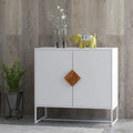 CUSchoice Solid Wood Square Handle 2-Door Sideboard