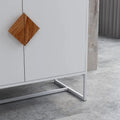 CUSchoice Solid Wood Square Handle 2-Door Sideboard