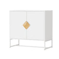 CUSchoice Solid Wood Square Handle 2-Door Sideboard