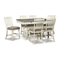 Signature Design by Ashley Bolanburg 7-Piece Counter Height Dining Set in Antique White and Brown
