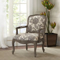 Madison Park Charlotte Camel Back Chair with Exposed Wood Frame
