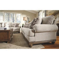 Harleson Classic Wheat Brown Loveseat with Nailhead Accents
