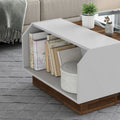 Podd Modern White 49-Inch 3-Shelf Coffee Table from Furniture of America