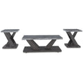 Signature Design by Ashley Bensonale Gray 3-Piece Table Set - Dimensions: 48W x 24D x 18H
