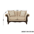 Roundhill Furniture Hernen Carved Wooden Frame Loveseat