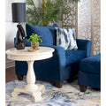 4 Piece Living Room Sofa Set with Ottoman and Upholstered Cushions