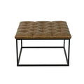 HomePop Draper Square Upholstered Cocktail Ottoman with Button-Tufted Top