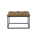 HomePop Draper Square Upholstered Cocktail Ottoman with Button-Tufted Top