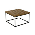 HomePop Draper Square Upholstered Cocktail Ottoman with Button-Tufted Top