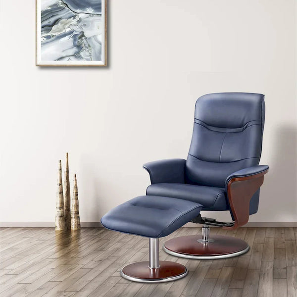 Artiva USA Milano Recliner Chair and Ottoman Set