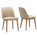 Pair of 2 Lavin Mid-Century Solid Wood Dining Chairs