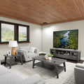 Dark Grey Hollywood Coffee Table with Storage Shelf