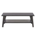 Dark Grey Hollywood Coffee Table with Storage Shelf