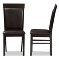 Modern Dark Brown Faux Leather Dining Chair Set by Baxton Studio