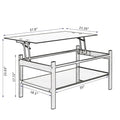 Black Glass Lift-Top Coffee Table