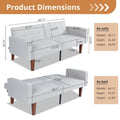 Convertible Memory Foam Futon Sofa Bed - Foldable Daybed Loveseat Sleeper