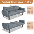 Convertible Memory Foam Futon Sofa Bed - Foldable Daybed Loveseat Sleeper