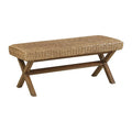 INK+IVY Seadrift Handcrafted Water Hyacinth Accent Bench
