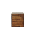 Emilia 17.75-Inch Dark Brown Storage Cube Chest
