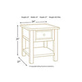 Casual End Table in Antique White and Brown - Bolanburg Collection