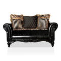 Chateau Classic Black Faux Leather Loveseat by Furniture of America