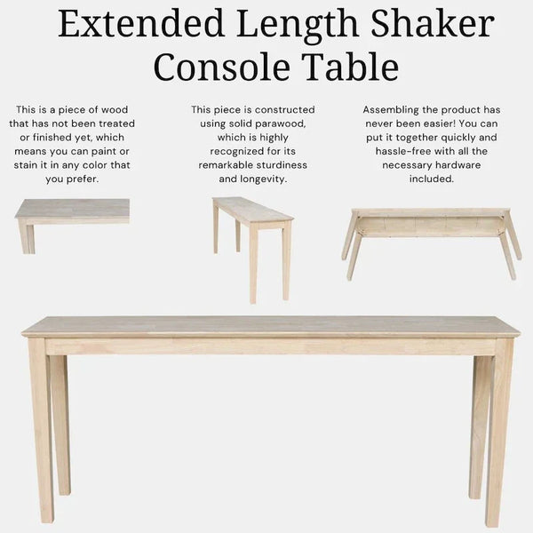 Fairview 72-Inch Shaker Console Table by Porch & Den