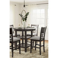 Signature Design by Ashley Langwest Counter Height Dining Table with 4 Barstools - Complete Set of 5