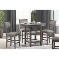 Signature Design by Ashley Langwest Counter Height Dining Table with 4 Barstools - Complete Set of 5
