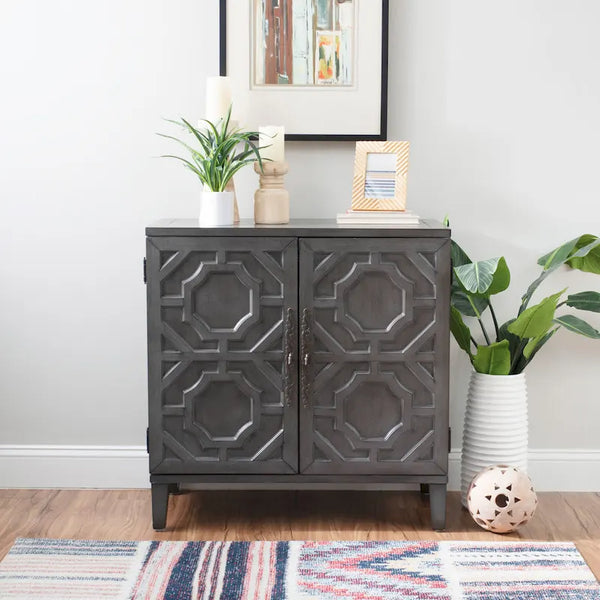 Chanters Solid Wood 2-Door Decorative Cabinet