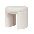 Adeco Small Teddy Ottoman - Low Vanity Foot Stool