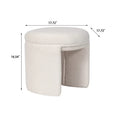 Adeco Small Teddy Ottoman - Low Vanity Foot Stool