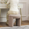 Adeco Small Teddy Ottoman - Low Vanity Foot Stool