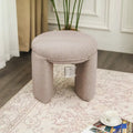 Adeco Small Teddy Ottoman - Low Vanity Foot Stool