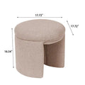 Adeco Small Teddy Ottoman - Low Vanity Foot Stool